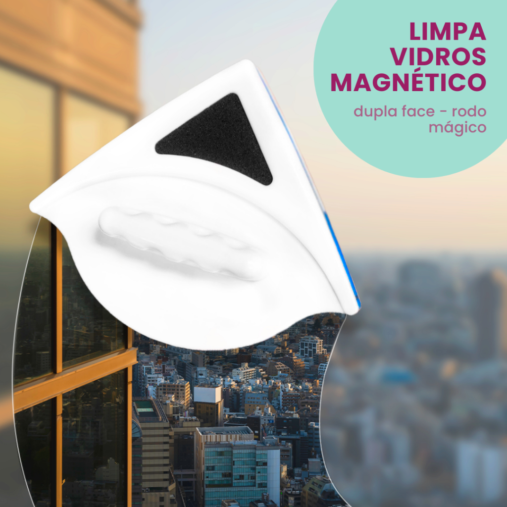 Limpa Vidros Magnético Com Super Ímã - Rodo Mágico Dupla Face - kaftor em Oferta na Shopee