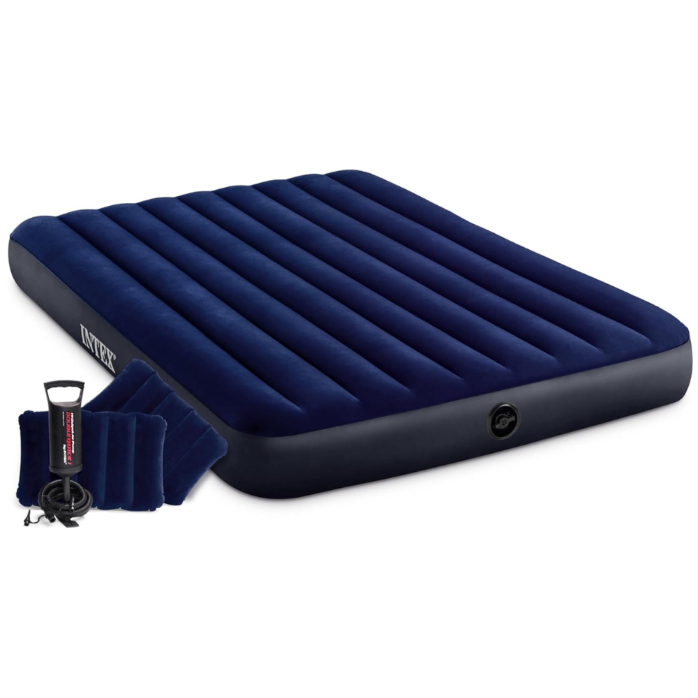 Detalhes do Colchão Inflável Queen Intex Dura-Beam com 2 Travesseiros e Bomba Manual