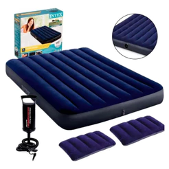 Colchão Inflável Queen Intex Dura-Beam com 2 Travesseiros e Bomba Manual