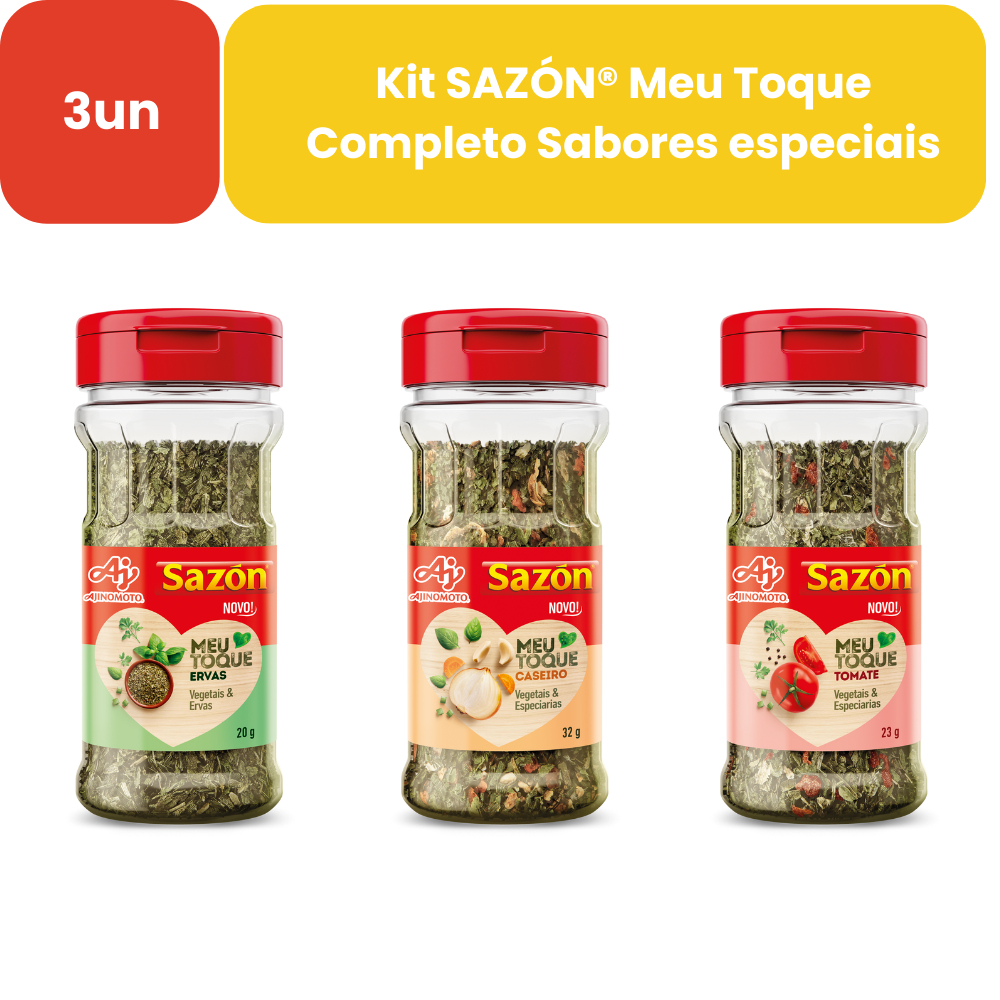 Kit SAZÓN® Meu Toque Completo – 3 Unidades