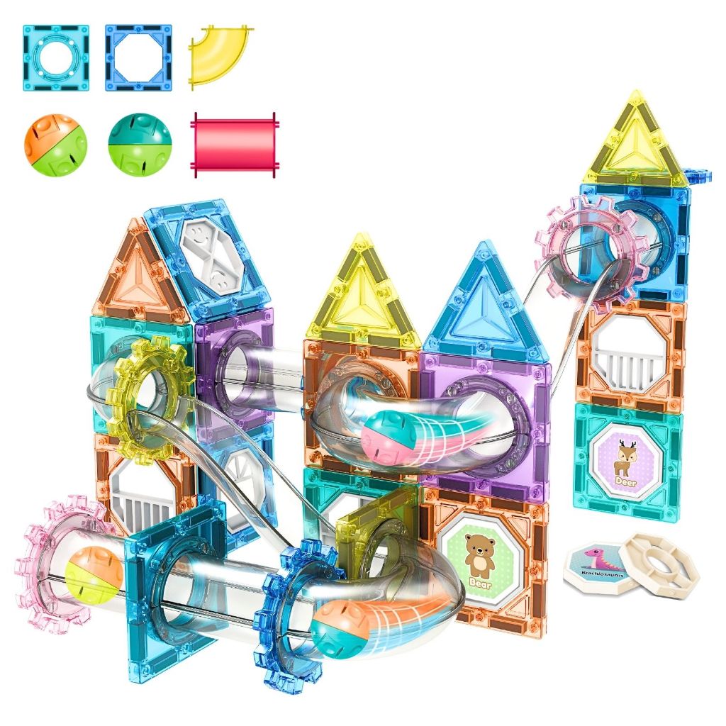 Blocos de Montar Magnéticos Brinquedo Infantil Educativo 68 Peças Circuito com Bolinhas Aprendizagem em Oferta na Shopee