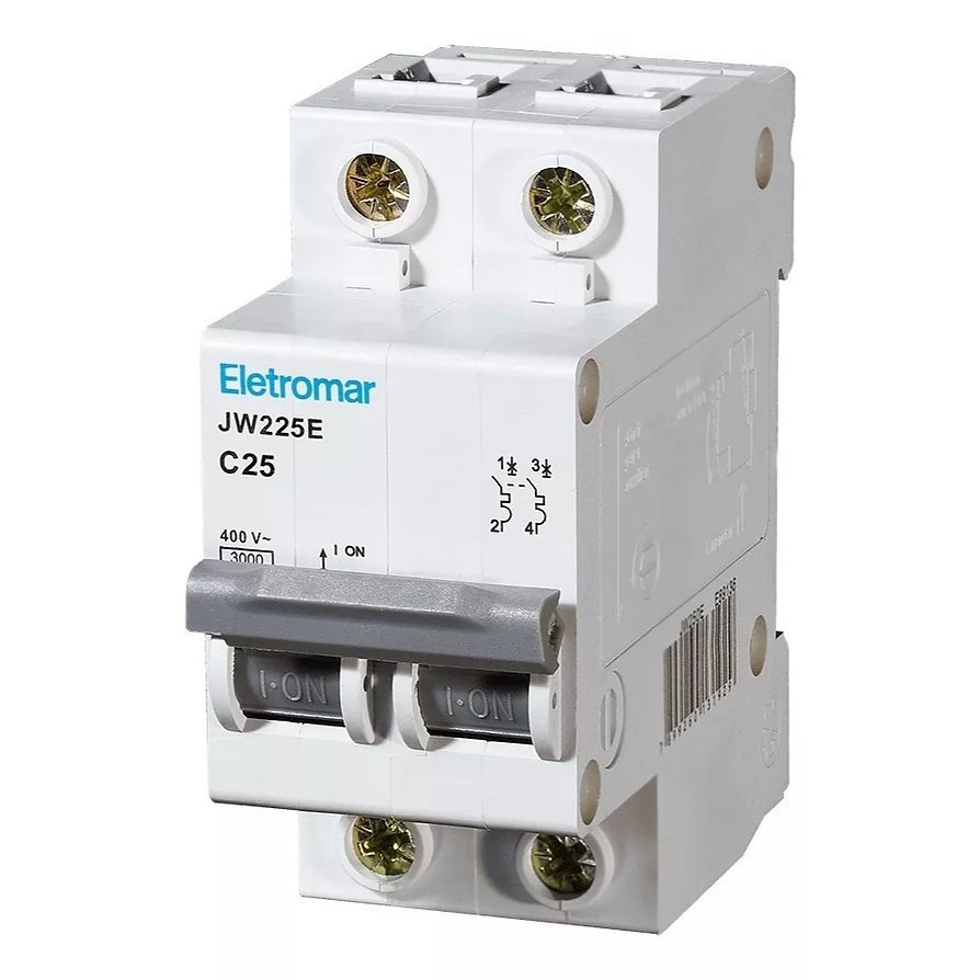 Disjuntor Bipolar Din 25a Curva C Eletromar