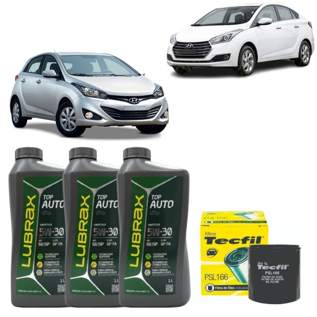Kit Troca De Oleo E Filtros Hiunday Hb20 5W30 Sintetico revisão original em Oferta na Shopee