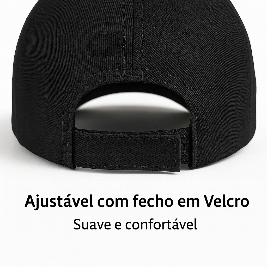 Boné Adulto E Infantil Aba Curva Liso Algodão Ajustável Basico Proteção Solar UV Sem Estampa Cores Velcro Ajustavel — imagem 2 de 2