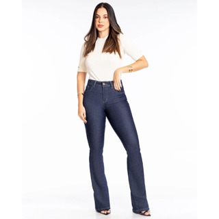 Calça Biotipo Jeans Mulheres Altas Original Feminina Flare Boca De Sino Elastano Ref 30725 em Oferta na Shopee