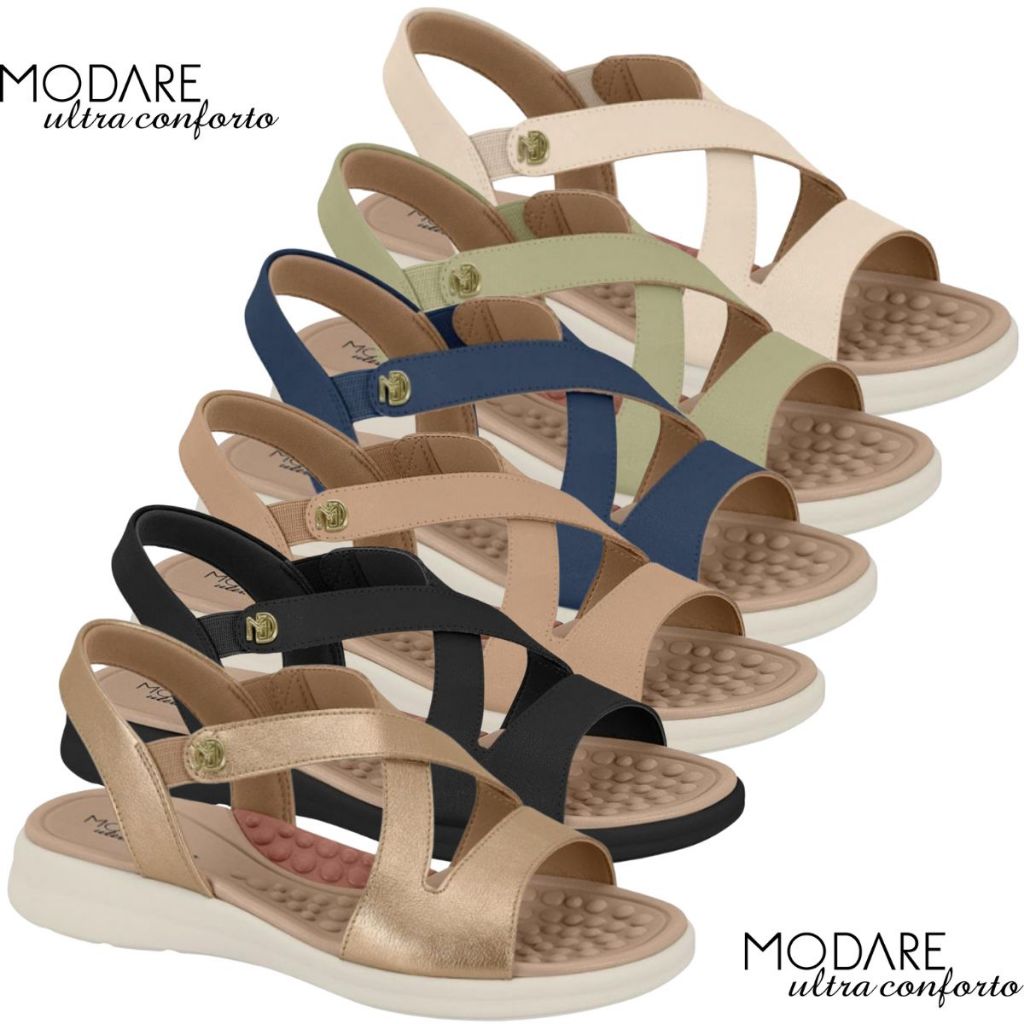 Sandália Feminina Ortopédica Modare Ultraconforto Palmilha Reflex Sense Massageadora Original em Oferta na Shopee