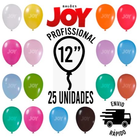 BALÃO BEXIGA 12" REDONDO - JOY