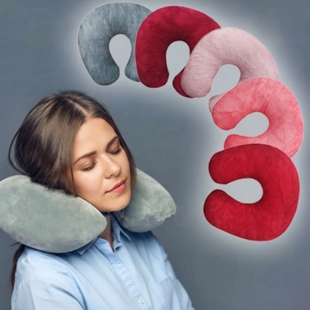 Almofada de Pescoço Ergonômico para Viagem - Travesseiro de Pescoço para Viagem Longa sem Dores