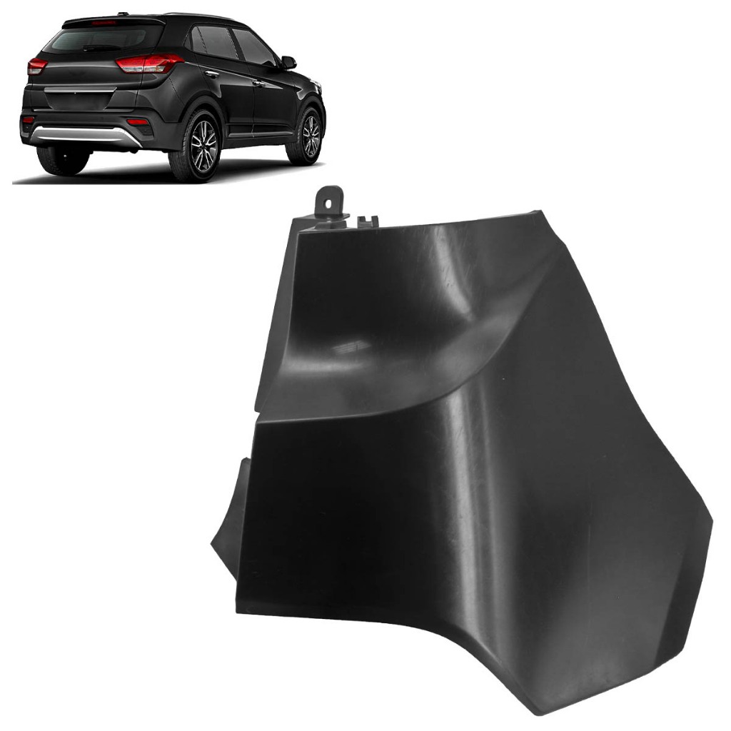 Acabamento Parachoque Traseiro Creta 2016 2017 2018 Preto Liso em Oferta na Shopee