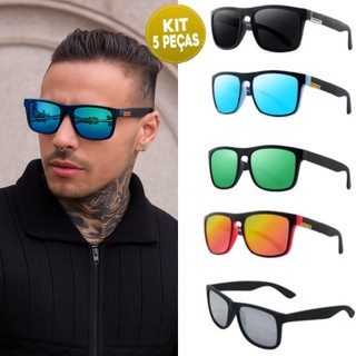 Kit 5 Óculos de Sol Polarizados Premium UV400 Masculino Feminino – Cores Sortidas Proteção Total