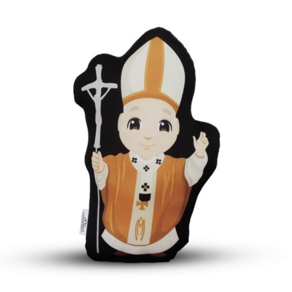 Almofada Boneco Papa João Paulo II  – Presente Católico Infantil – Decoração Religiosa