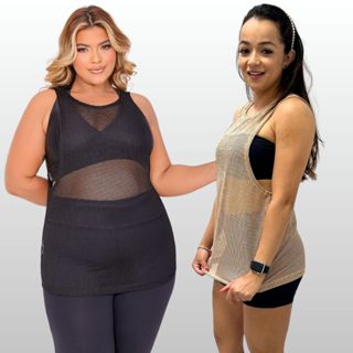 Regata Feminina Academia Blusa Arrastão Moda Fitness Regata Tela Treino Confortável Regatão Fitness em Oferta na Shopee