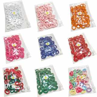 Elásticos de Cabelo Mini Rabicó Coloridos Sem Metal Kit em Saquinho Zip em Oferta na Shopee