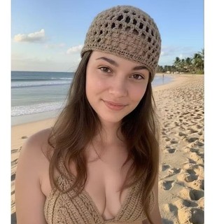 Headpiece  croche  touca  praia look boho verão  acessória para  praia tendência  vintage  crochet estiloso