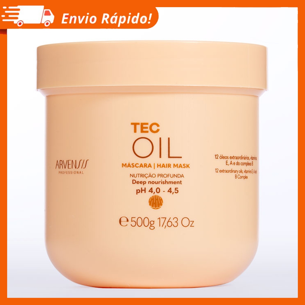 Mascara Antirressecamento Tec Oil Arvensis Vegano 500g em Oferta na Shopee
