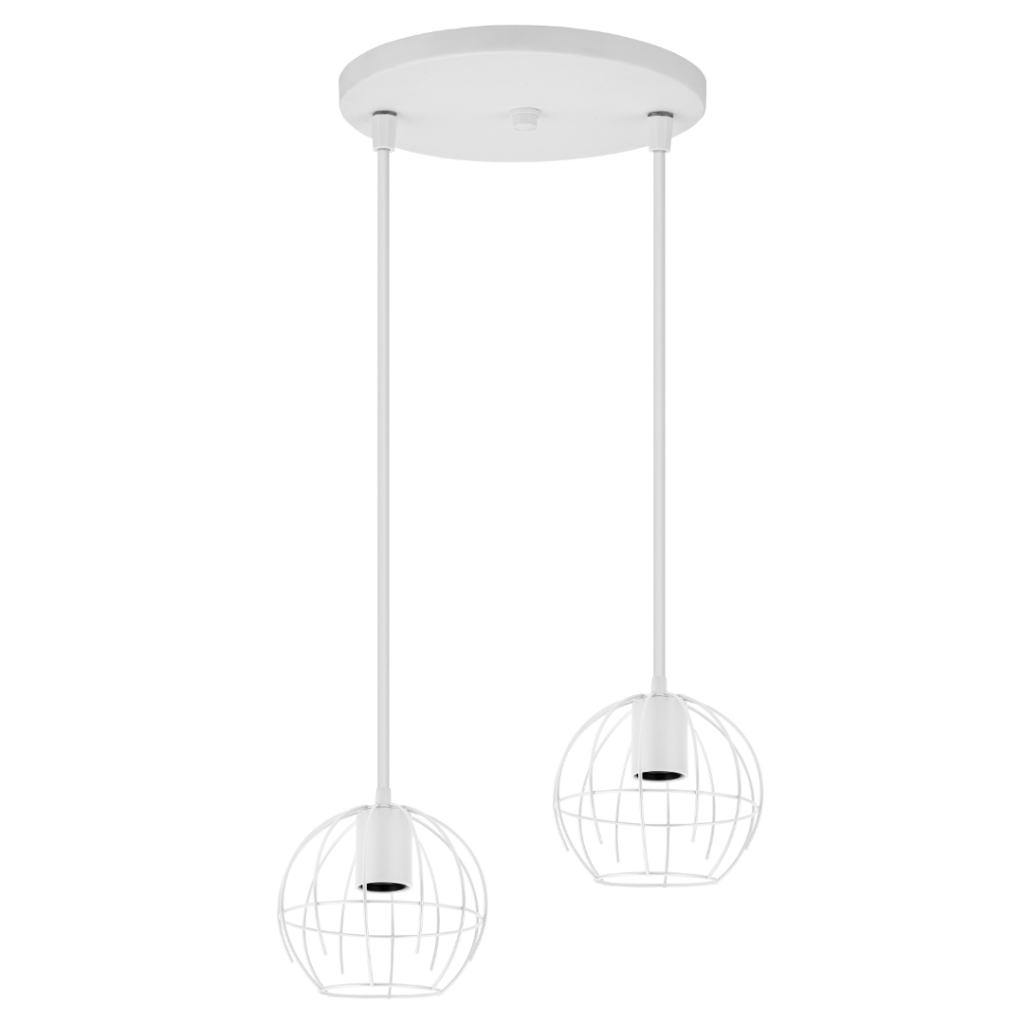 Pendente Aramado Pequeno Bolinha Teto 2 Lampadas Lustre Branco Preto Cobre Dourado Soquete E27 110v/220v Sala Quarto