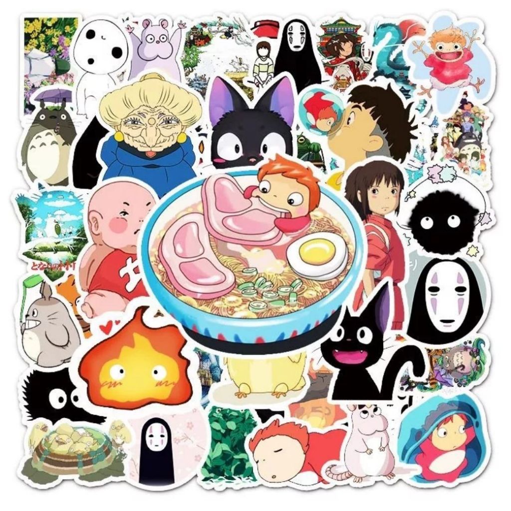 50 Stickers Animes Japoneses Estudio ghibli | Adesivos para Kindle, Planner, Journal e Scrapbook