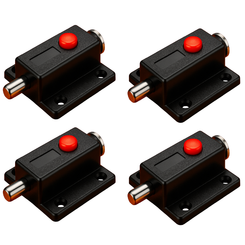 Kit Fecho Botão Trinco Porta Armário Móveis Guarda Roupas 4 Furos Sistema Click Botão em Oferta na Shopee