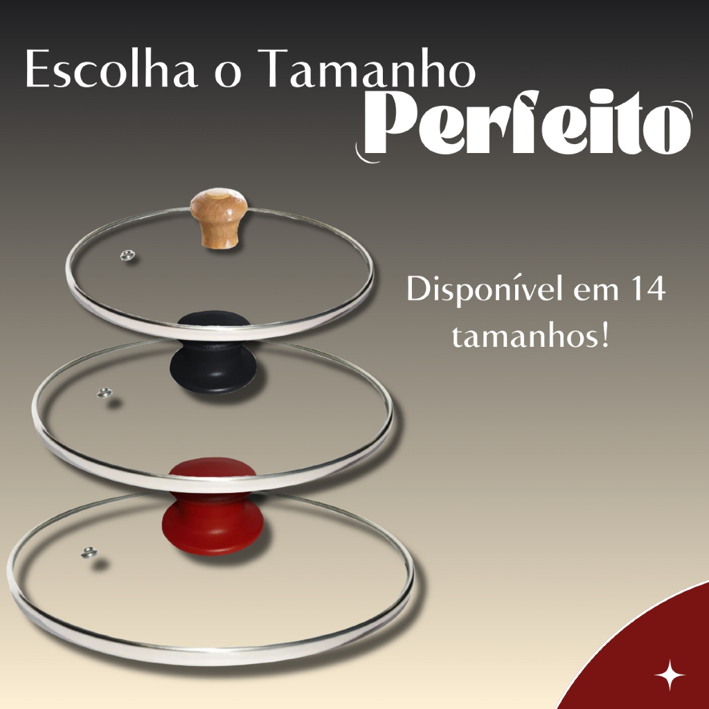 Detalhes do Tampa de Vidro Temperado Todos os Tamanhos Com Puxador Universal para Todas as Panelas e Frigideiras
