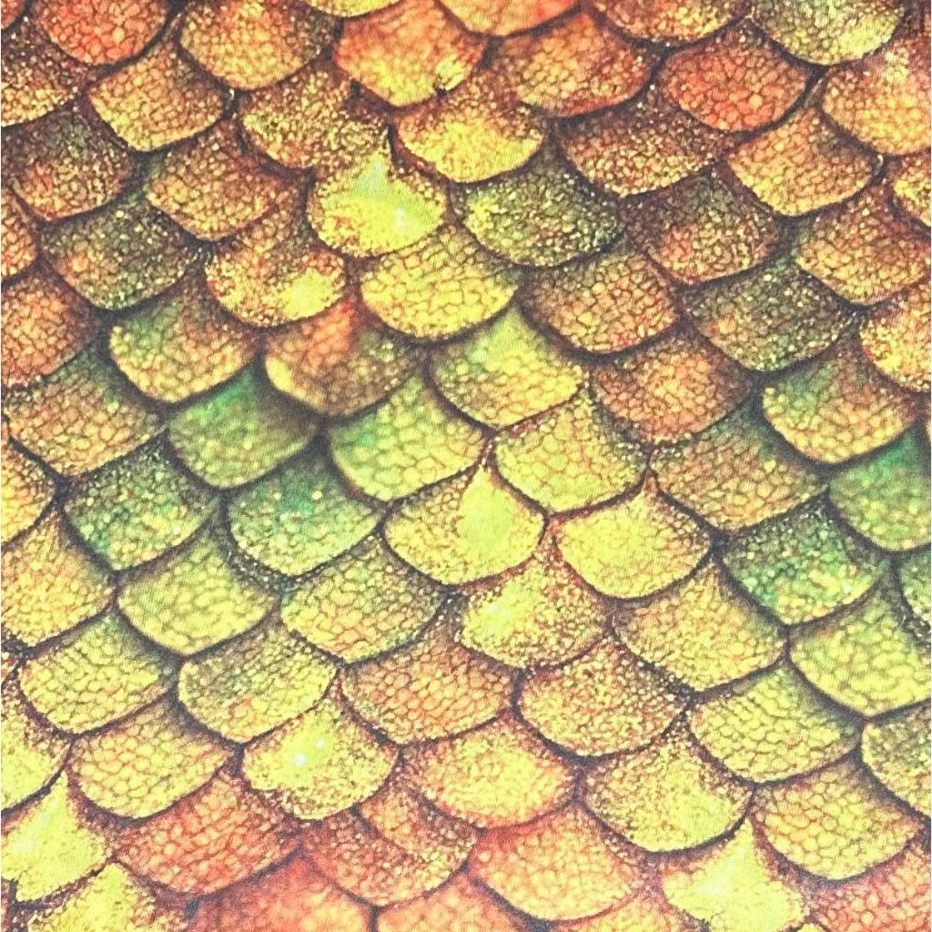 Tecido Malha Dry Fit Estampada Escama 1