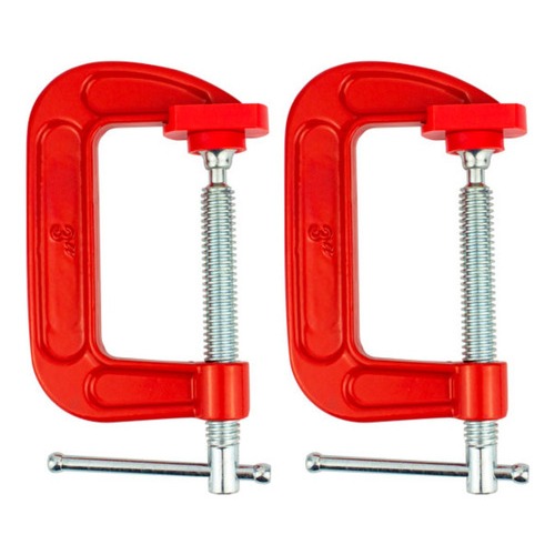 Kit 2 Grampo Tipo C Sargento 3 Polegadas Para Bancada 7,5cm