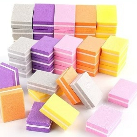 Mini Lixas - Kit COM 25/50/100/150/200 Buffer Bloco Quadrada Polidora Manicure nail designer COLORIDAS 100/180