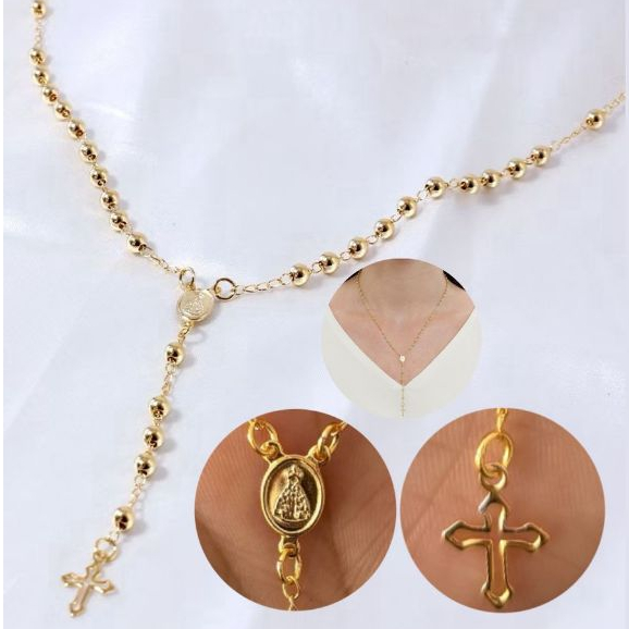 Colar Nossa Senhora Aparecida Gargantilha Folheado com fecho - PROMOÇÃO em Oferta na Shopee