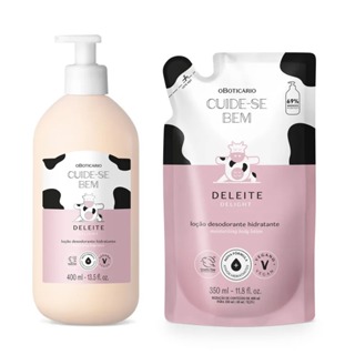 Combo Cuide-se Bem Deleite: Loção Corporal 400ml + Refil 350ml- PRODUTO ORIGINAL em Oferta na Shopee