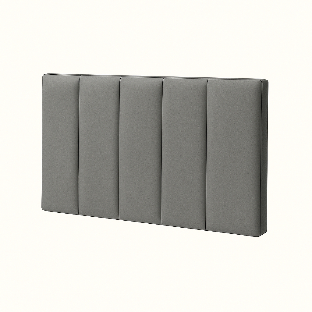 Placa Encosto Canto alemão Corino 45x60x7CM Ripado Complemento Estofado L Acento Mesa Sala de Jantar