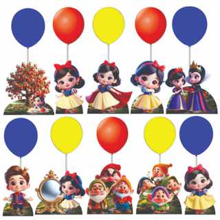 Branca de Neve Cut Centro De Mesa De Convidados Com Balão De MDF Totens De Festa Aniversário em Oferta na Shopee