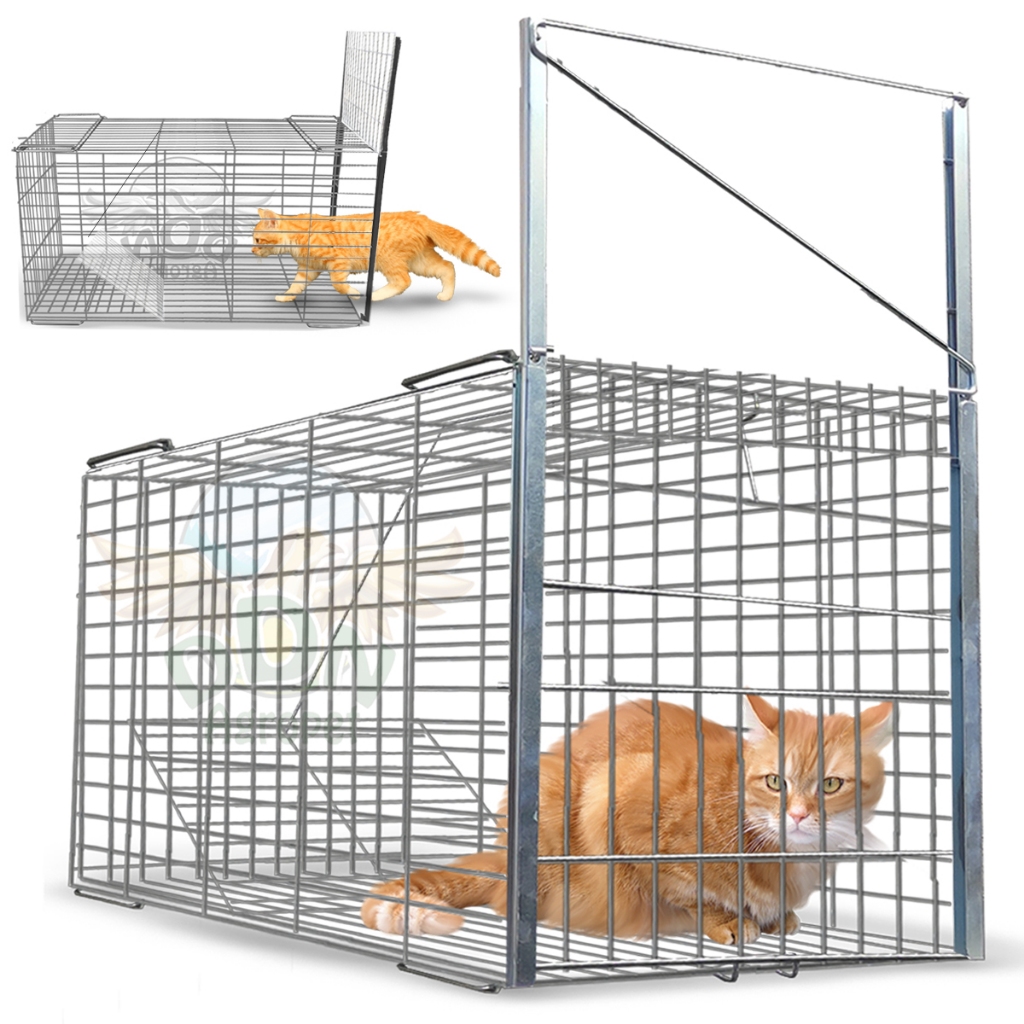 Gaiola Gatoeira Grande Para Capturar Pegar Gatos Animais Pequeno Transporte Resgate 33L x 36A x 69C em Oferta na Shopee