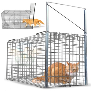 Gaiola Gatoeira Grande Para Capturar Pegar Gatos Animais Pequeno Transporte Resgate 33L x 36A x 69C em Oferta na Shopee