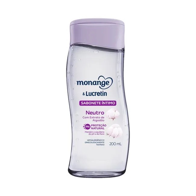 Sabonete Líquido Íntimo Monange & Lucretin Neutro 200ml