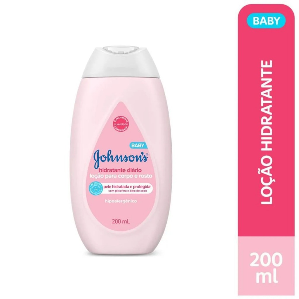 Loção Hidratante Infantil Johnson's Baby Diário Com 200ml em Oferta na Shopee