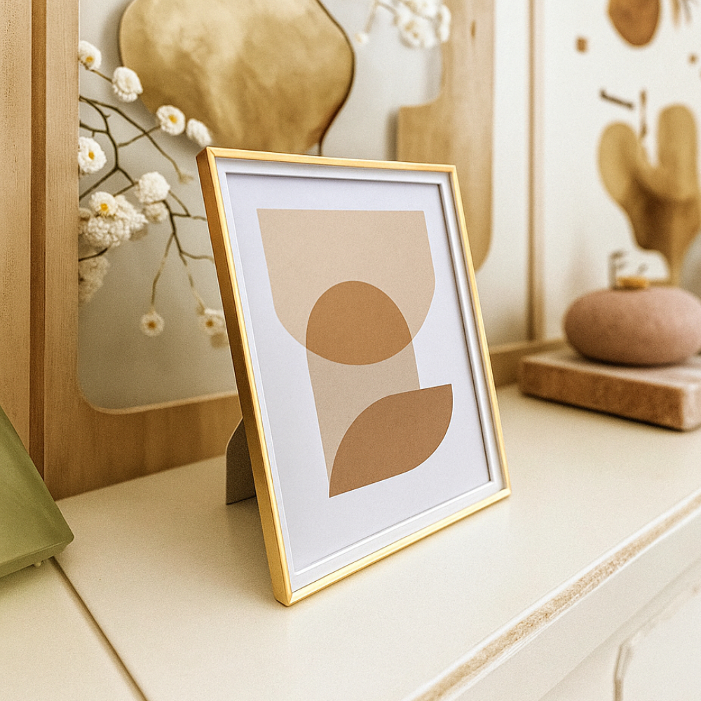 Porta Retrato Clean Moldura Dupla 20x25 Dourado e Preto / Branco e Preto / Dourado e Branco Decoração Mesa e Parede PVC em Oferta na Shopee