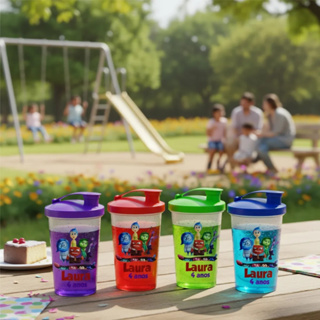 20 Copos eco 400ml tampa flip personalizado temático/ Festas e Eventos em Oferta na Shopee