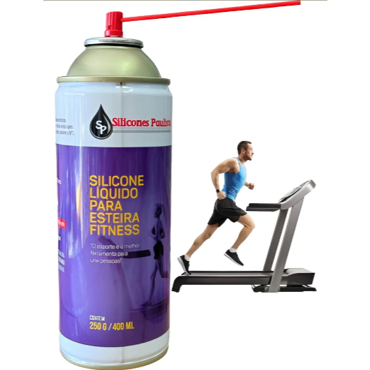 Silicone Spray Lubrificar Esteira Ergométrica Academia 400ml em Oferta na Shopee