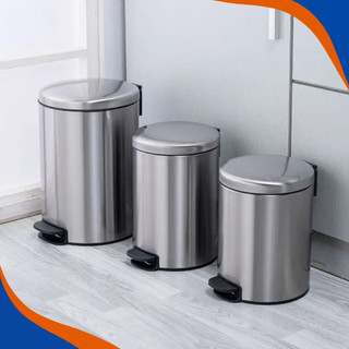 Lixeira Inox 12 Litros Com Pedal Ou Cesto de Lixo 5L ou 3L Banheiro Cozinha Escritório Consultório