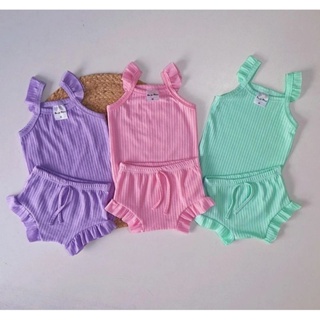 Conjunto de bebê Body de alcinha com Babado Frufru Cores Candy Verão em Oferta na Shopee