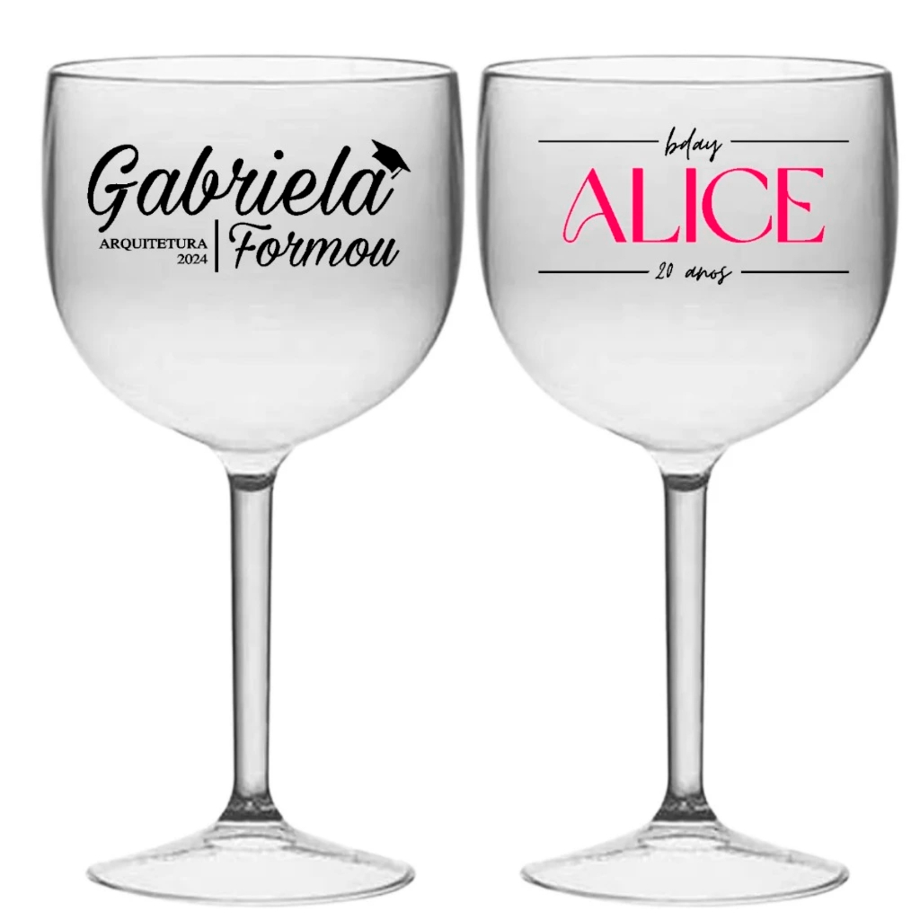 20 taças de gin Personalizada Acrílica para casamento e Formatura festa