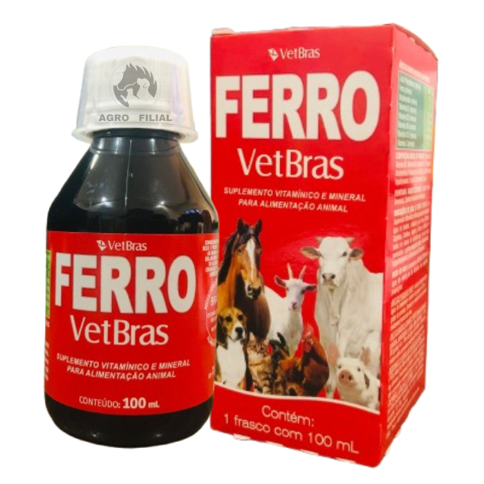 Ferro Suplemento Vitamínico Mineral Para Animais 100ml Vetbrás em Oferta na Shopee