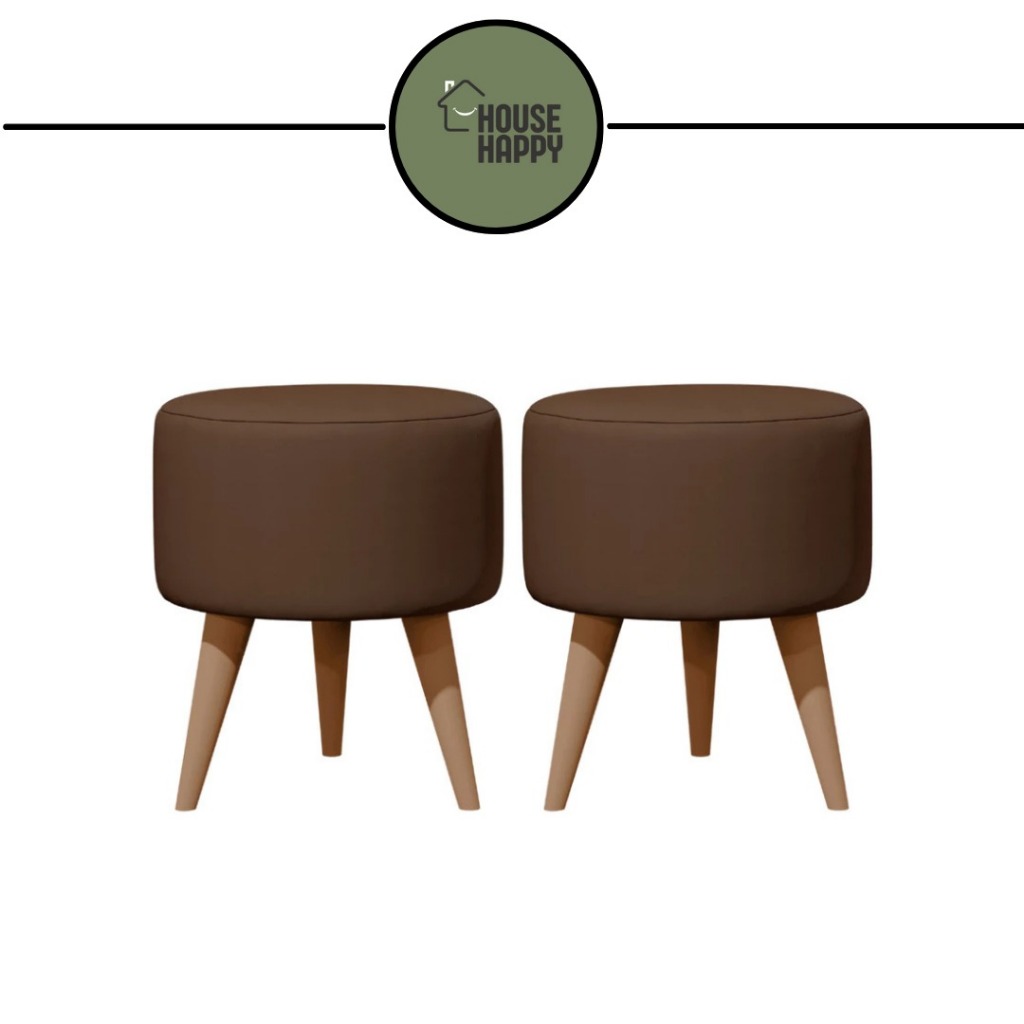 KIT 2 PUFF FOFINHO LUXE EM SUEDE PREMIUM - PESO SUPORTADO 130KG - OFERTA ESPECIAL