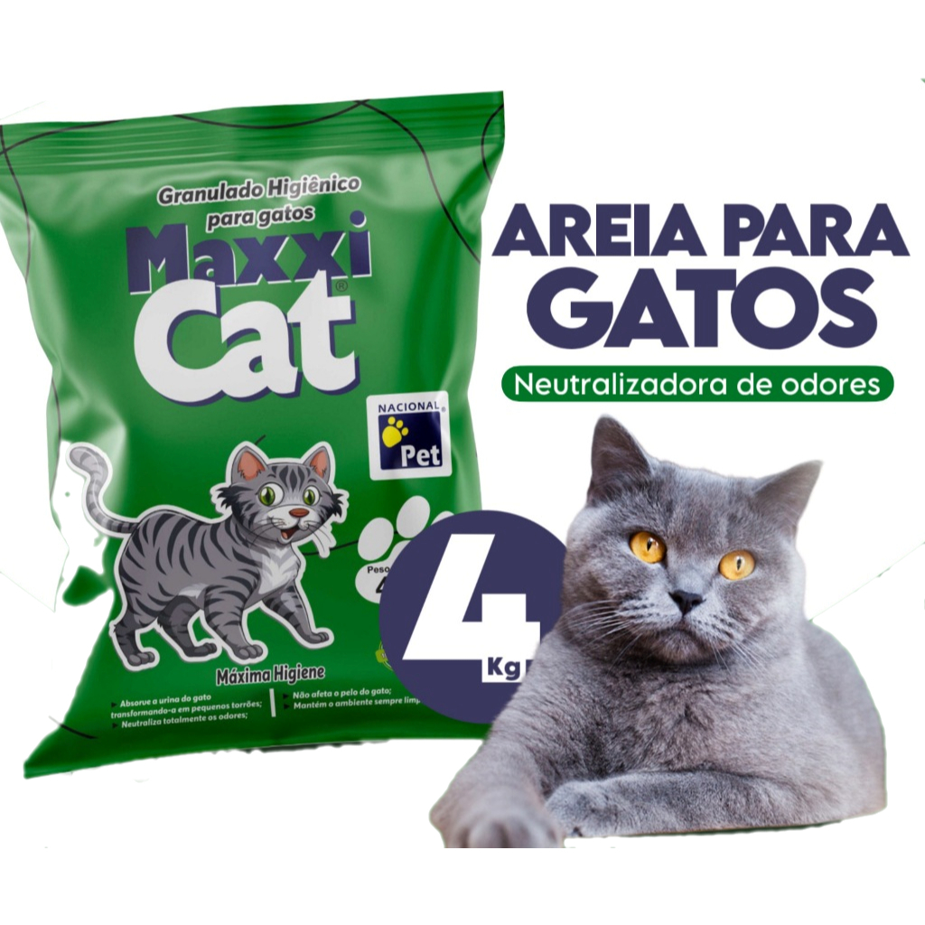 20Kg Areia Para Gatos Sanitária Antiodor Maxxi Cat Pacote De 4Kg Granulado Sanitario Para Gatos