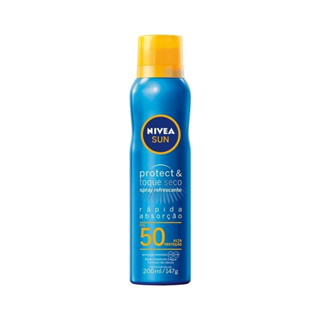 NIVEA SUN Spray Protetor Solar FPS 50 200ml Toque Seco | Verão, Praia, Proteção UVA UVB em Oferta na Shopee