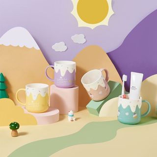 Copo de Escova de Dentes Para Crianças e Casais, Copo Animado Para Enxanguar, Copo Criativo Para Banheiro em Oferta na Shopee