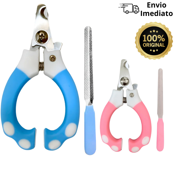 Kit Cortador de Unhas Pet Tesoura Profissional para Cães e Gatos Porte Médio e Grande