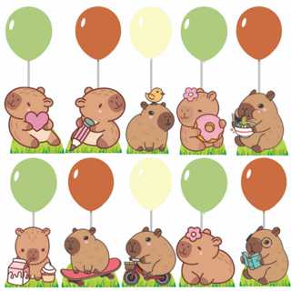 Capivara Centro De Mesa De Convidados Com Balão De MDF Totens De Festa Aniversário em Oferta na Shopee