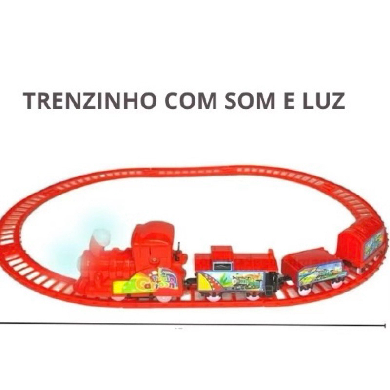 Brinquedo Presentes Trenzinho divertido com som e luz(nao vem com pilha) em Oferta na Shopee
