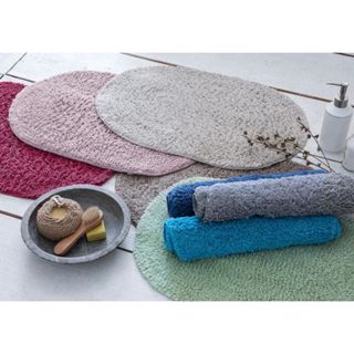 Tapete  Banheiro Lavabo Oval para Porta de Banheiro Corttex 40x60 em Oferta na Shopee