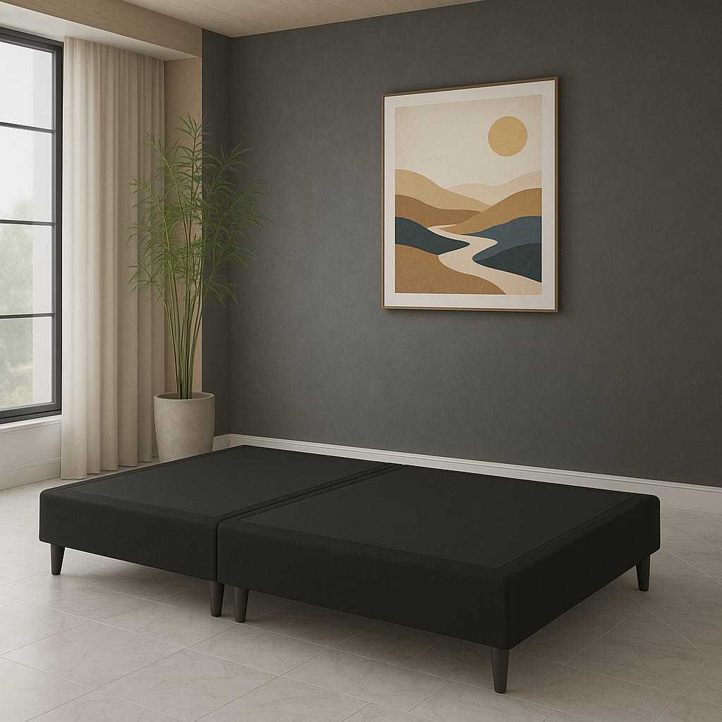 Base Cama Box Solteiro Madeira Suede Bipartida Dobrável 188x88cm em Oferta na Shopee